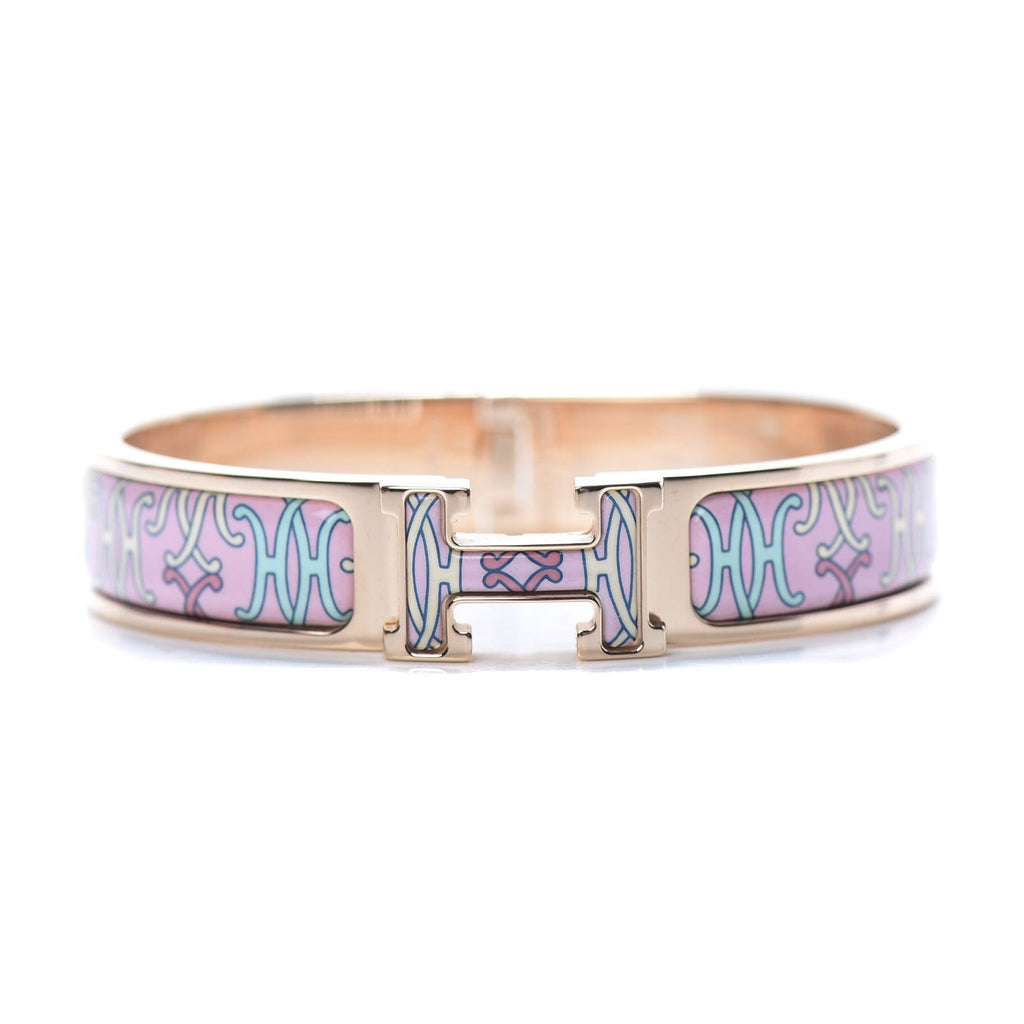 18K Clic Hermes H Lift Pink Bracelet